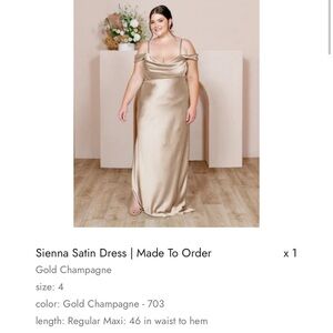 Revelry satin sienna dress